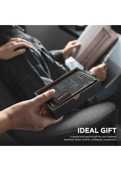 Su Geçirmez Erkek Cüzdan, Üç Katlı Katlanabilir Deri, Rfıd Engelleme indirimleri