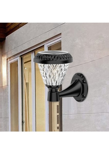 2 Adet Güneş Enerjili LED Duvar Lambası - Kumandalı ve Şık Dış Mekan Aydınlatması