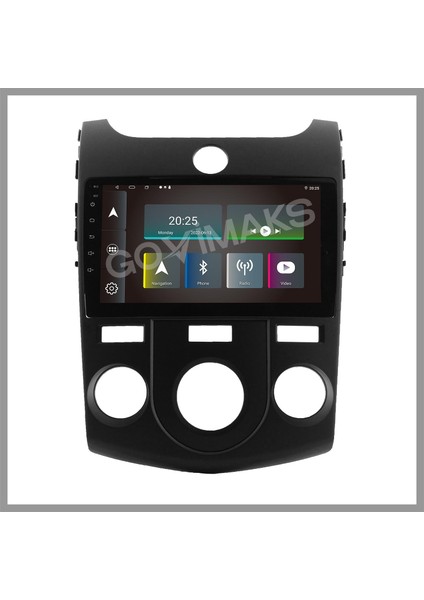 GOVİMAKS KIA CERATO FORTE SİYAH 2010-2012 UYUMLU 4 GB RAM 64 GB HAFIZA ANDROID MULTIMEDIA TEYP