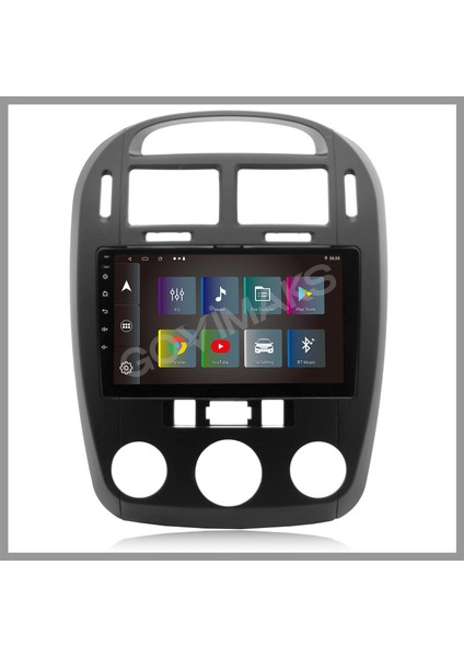 GOVİMAKS KIA CERATO SİYAH ANALOG 2006-2009 UYUMLU 2 GB RAM 32 GB HAFIZA ANDROID MULTIMEDIA TEYP