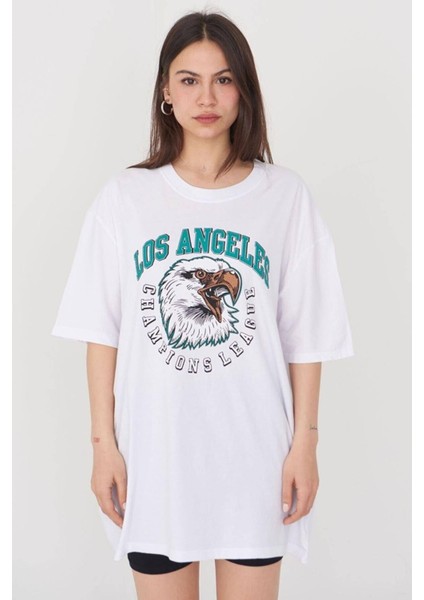 Baskılı La Oversize Unisex T-Shirt modelleri