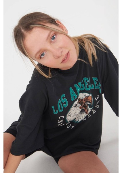Baskılı La Oversize Unisex T-Shirt fiyatları
