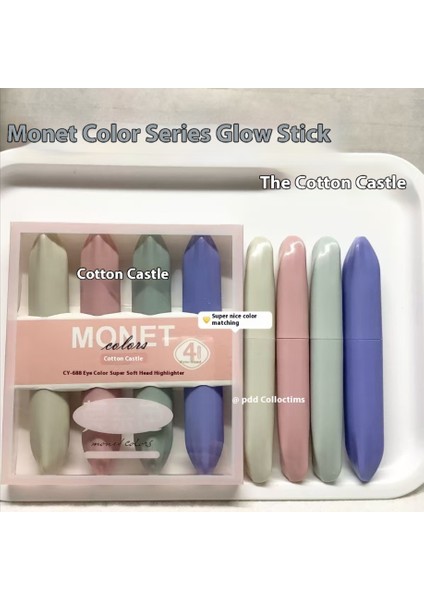 Monet Kawaii 4'lü Pastel Renk Fosforlu Kalem Seti Yumuşak Renkler indirimleri