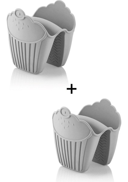 Gri Silikon Fırın Eldiveni Seti, Isı Yalıtımlı Mikrodalga ve Tepsi Tutucu