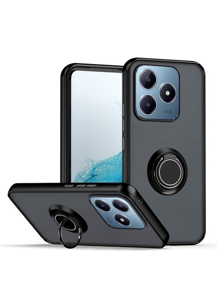 Realme C61 Kılıf Montreal Yüzüklü Arkası Buğulu