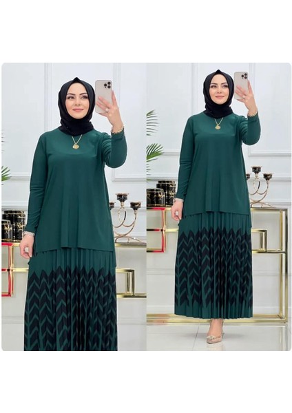 Zikzak Desenli Sandy Etekli Takım