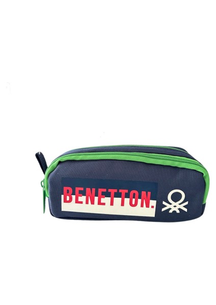 Unıted Colors Of Benetton Çift Bölmeli Lacivert Kalem Çantası (04283)