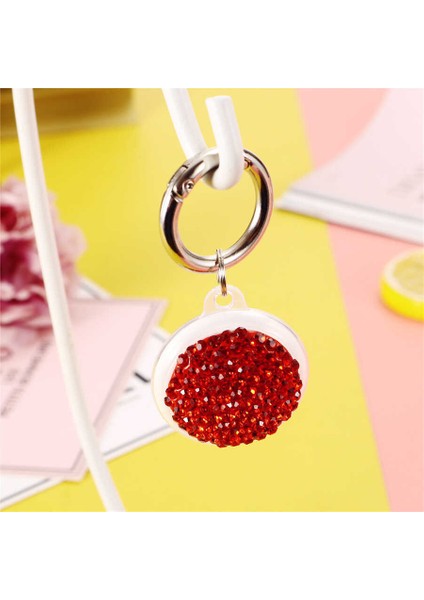 ​arth Airtag 03 Uyumlu Silikon Anahtarlık-Kırmızı