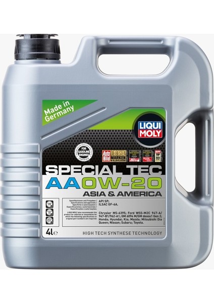 Lıquı Moly Special Tec Aa 0W-20 4 Litre Motor Yağı