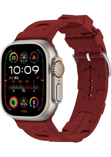 Watch Ultra 49MM Krd-92 Uyumlu Kordon Arth - Koyu Kırmızı fiyatları