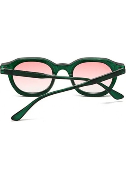 Grovela Yeşil Çerçeve Pembe Cam Vintage & Retro Unisex Güneş Gözlüğü modelleri