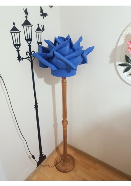 Eva Gül Tasarım Lambader Başlığı Saks Rengi modelleri