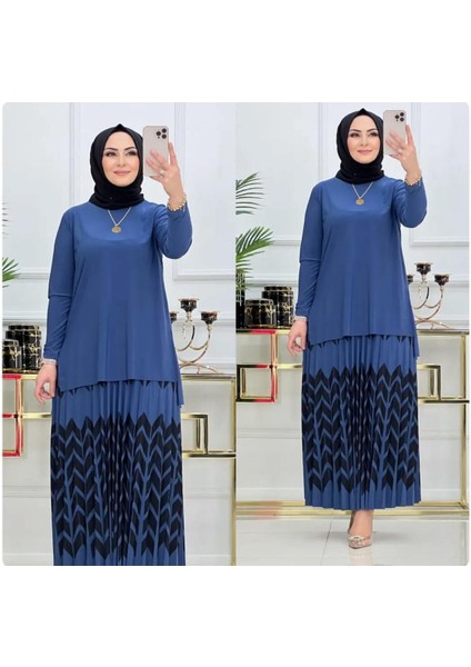 Zikzak Desenli Sandy Etekli Takım