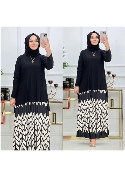 Zikzak Desenli Sandy Etekli Takım