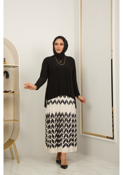 Zikzak Desenli Sandy Etekli Takım modelleri
