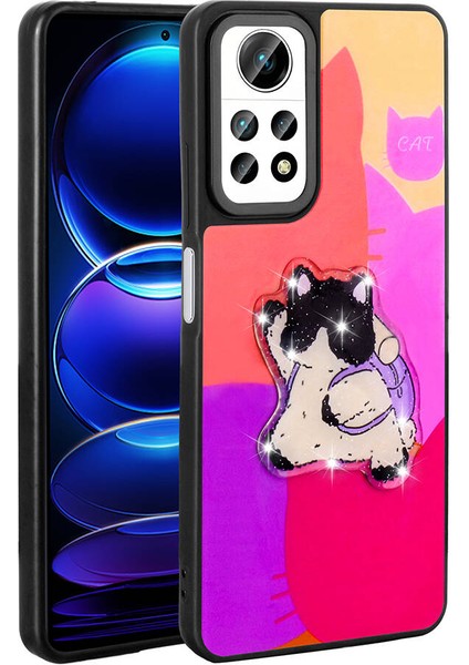 Xiaomi Redmi Note 12 Pro 4g Kılıf Parlayan Kabartmalı Ikonik Figürlü Arth Amas Silikon Kapak-Mor