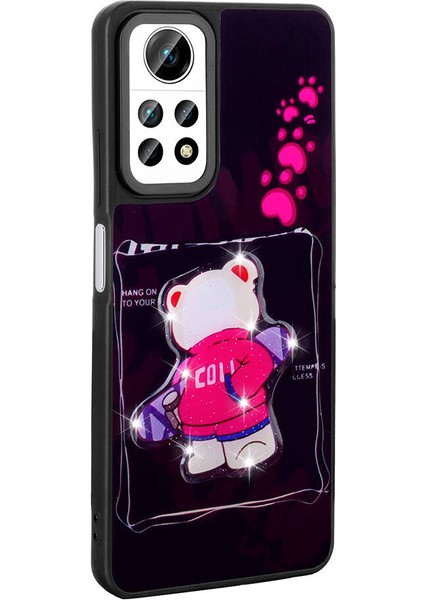 Xiaomi Redmi Note 12 Pro 4g Kılıf Parlayan Kabartmalı Ikonik Figürlü Arth Amas Silikon Kapak-Mor fırsatları