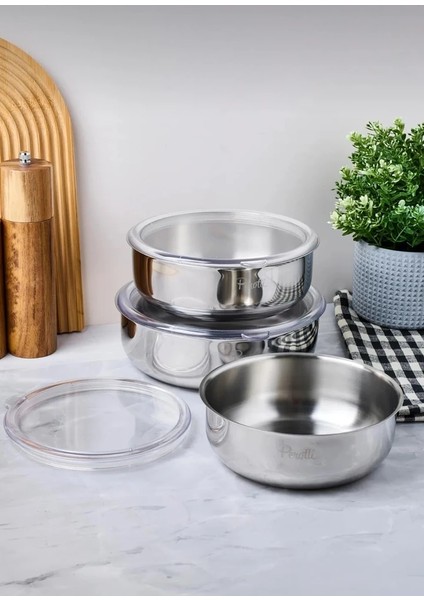 Safepro Çelik 3 Lü Saklama Kabı 16/18/20 cm fiyatları