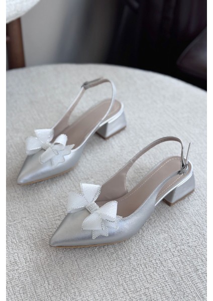 Kadın Howen Kısa Topuklu Ayakkabı - Gümüş modelleri