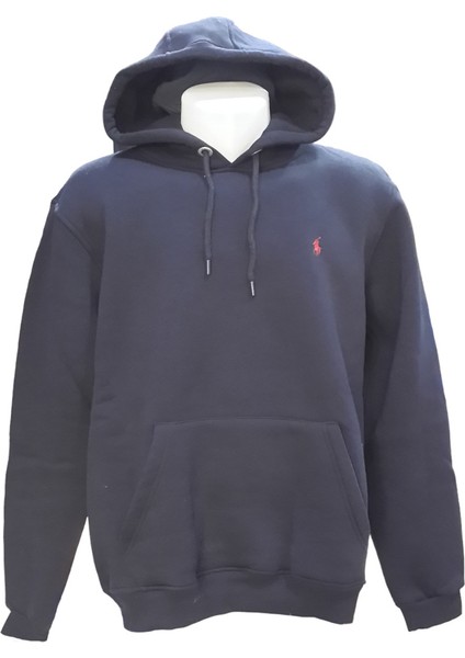 Erkek Kapüşonlu Bağcıklı Kanguru Cepli Lacivert Sweatshirt Esk-Plb indirimleri