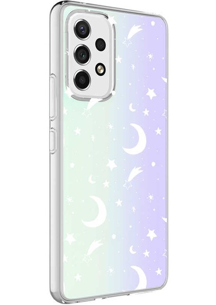 Galaxy A33 5g Kılıf Arth M-Blue Desenli Kapak-Moon No4
