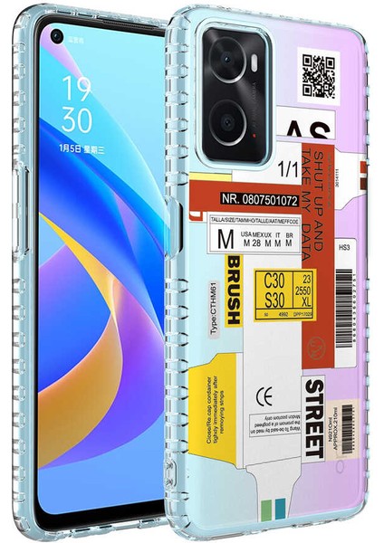 Oppo A96 4g Kılıf Airbag Kenarlı Renkli Desenli Silikon Mtsc Elegans Kapak-No2