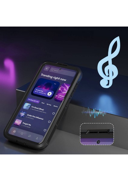 Galaxy S24 Plus Magsafe Şarj Özellikli 1-1 Su Geçirmez Kılıf-Siyah fırsatları