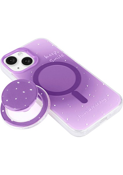 Apple iPhone 15 Kılıf Magsafe Şarj Özellikli Tak-Çıkar Pop Soketli Mtsc Tiktok Kapak-Turuncu fiyatları