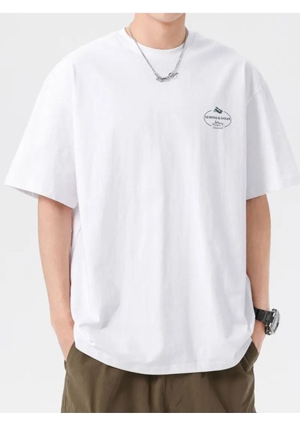 Unisex B Planı Baskılı Oversize %100 Pamuk T-Shirt fiyatları