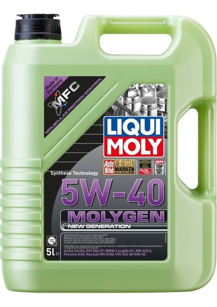 Lıquı Moly Molygen New Generation 5W-40 5 Litre Motor Yağı