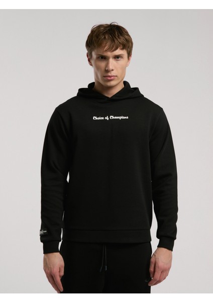 Champions Collection Siyah Erkek Kapüşonlu Sweatshirt