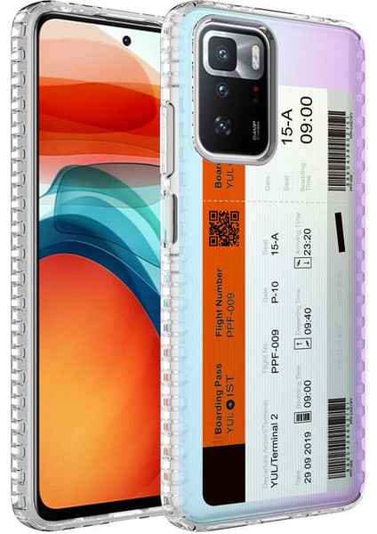 Xiaomi Redmi 10 Kılıf Airbag Kenarlı Renkli Desenli Silikon Arth Elegans Kapak-No1