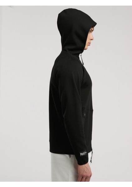 Champions Collection Siyah Erkek Yüksek Yaka Full Zip Kapüşonlu Sweatshirt modelleri