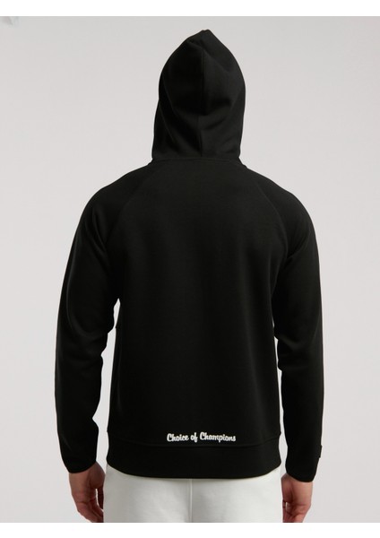 Champions Collection Siyah Erkek Yüksek Yaka Full Zip Kapüşonlu Sweatshirt indirimleri