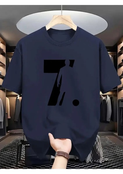 Unisex Futbol Tasarım Baskılı Oversize T-Shirt