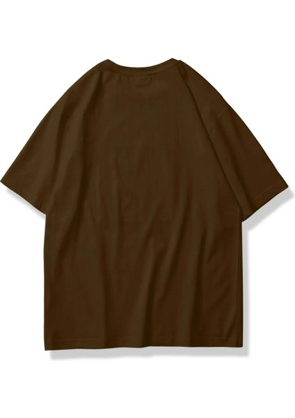Kadın Leopar Kurdele Baskılı Oversize %100 Pamuk T-Shirt fiyatları
