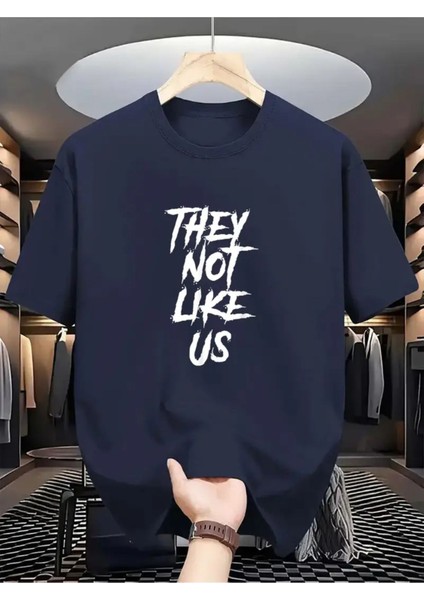 Unisex They Not Like Us Baskılı Oversize T-Shirt