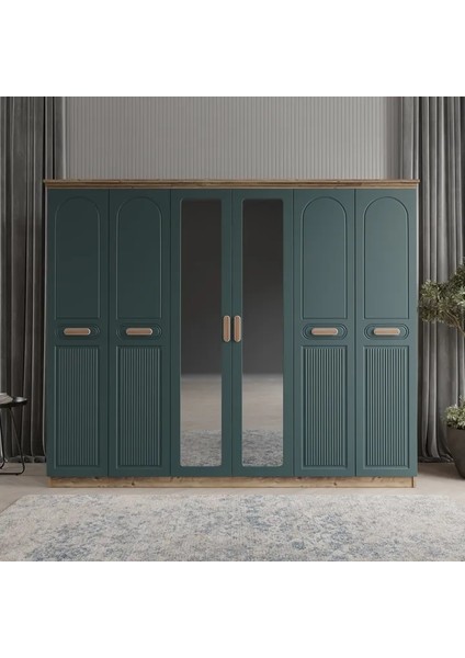 Pera 6 Kapaklı Bazalı Gardırop Tamamı Mdf fiyatları