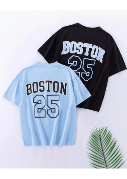 Çocuk Baskılı 2'li Set Pamuklu Oversize T-Shirt