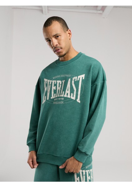 Authentic Boxing Oversize Koyu Yeşil Erkek Sweatshirt fiyatları