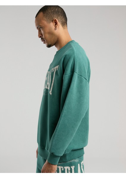 Authentic Boxing Oversize Koyu Yeşil Erkek Sweatshirt modelleri
