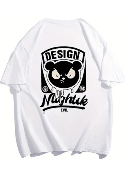 Unisex Design Baskılı Oversize %100 Pamuk T-Shirt fırsatları