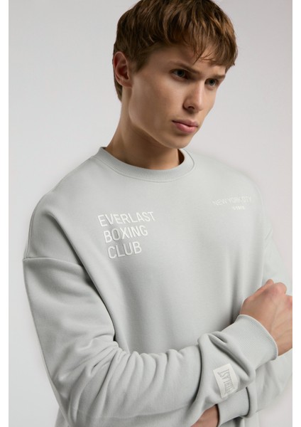 Boxing Club Açık Gri Erkek Sweatshirt modelleri