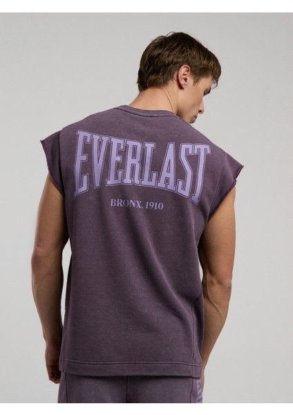 Bronx 1910 Oversize Yıkamalı Mor Erkek Kolsuz Sweatshirt fırsatları