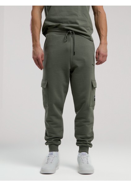 Ever Essentials Regular Erkek Haki Kargo Cepli Günlük Eşofman Altı.344