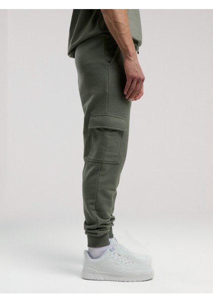 Ever Essentials Regular Erkek Haki Kargo Cepli Günlük Eşofman Altı.344 modelleri