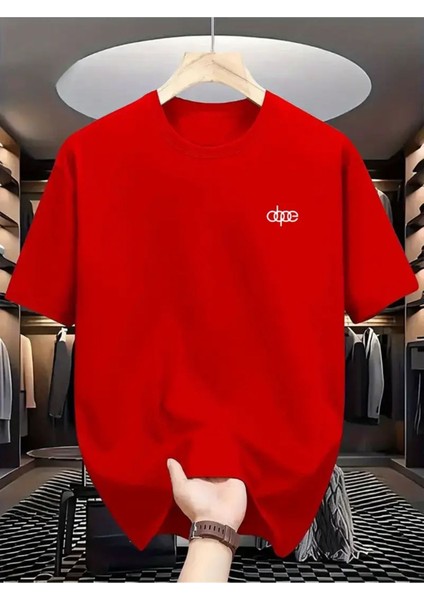 Unisex Yazı Baskılı Oversize T-Shirt