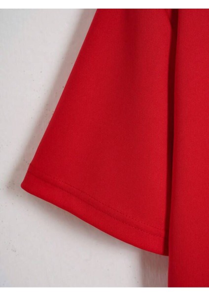Çocuk Kalp Baskılı Oversize Crop T-Shirt fiyatları