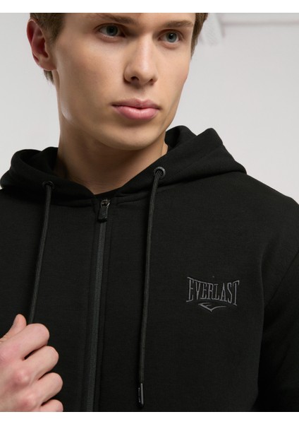 Ever Essentials Regular Siyah Erkek Kapüşonlu Full Zip Sweatshirt indirimleri