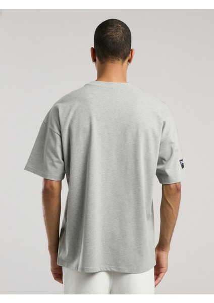 Ever Essentials Oversize Gri Melanj Erkek Tişört indirimleri